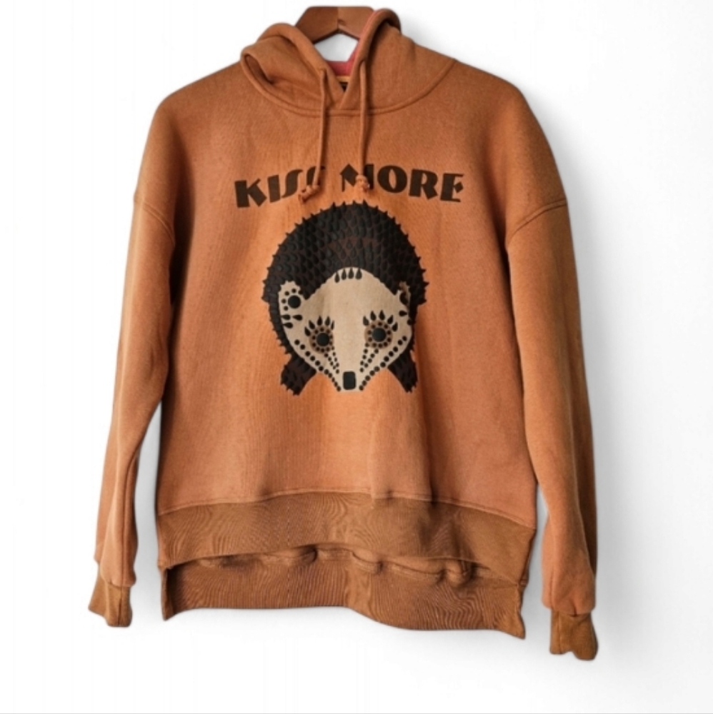 K'S MORE Brown Hoodie Pullover Sweater